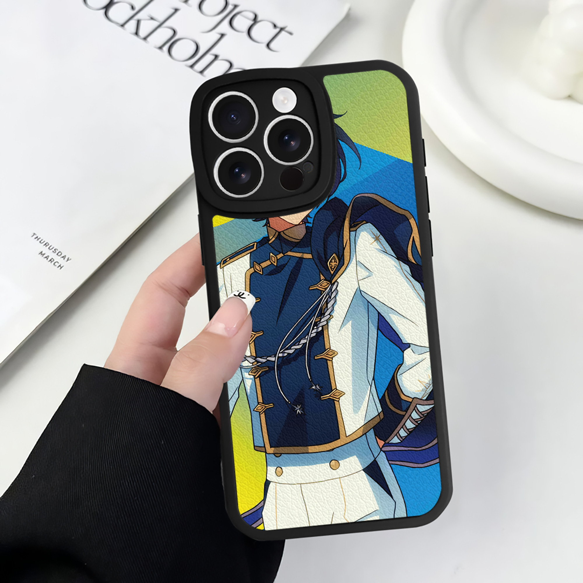 （画像用） あんさんぶるスターズ! Ensemble Stars 【iPhone 16シリーズ対応】シリコンスマホケース（レザー調） 材質：シリコン